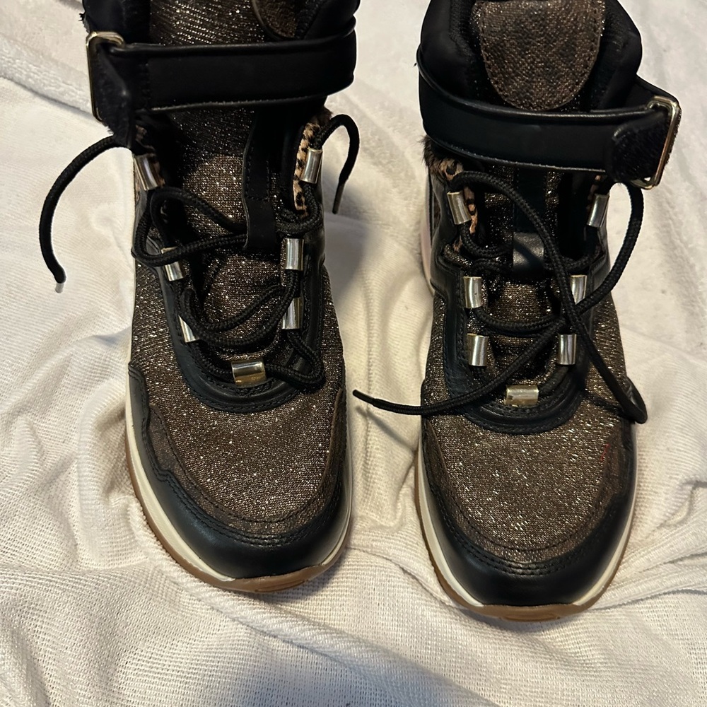 Michael Kors Black and Gold Sneakers